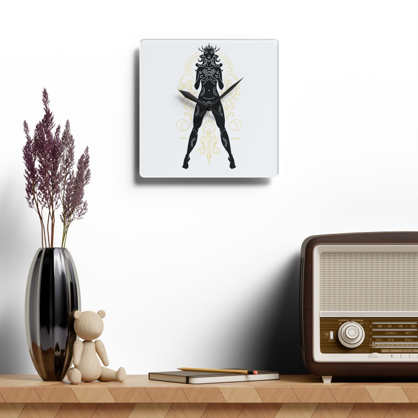 Scorpio Zodiac Elegant Art Deco Wall Clock, Unique Home Decor, Modern Design for Living Room, Unique Timeless Gift, Bold Statement