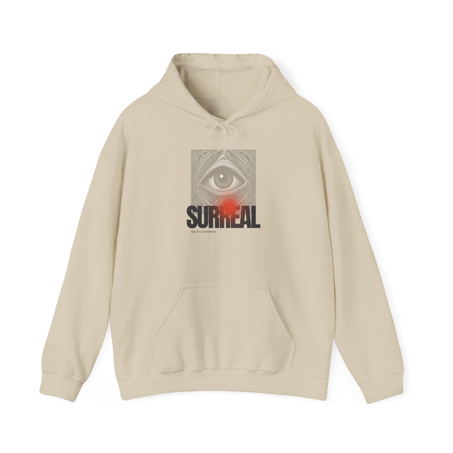 Surreal Eye Unisex Heavy Blend™ Hooded Sweatshirt, Cozy Hoodie for Art Lovers, Unique Gift for Creatives, Graphic Hooded Sweatshirt,