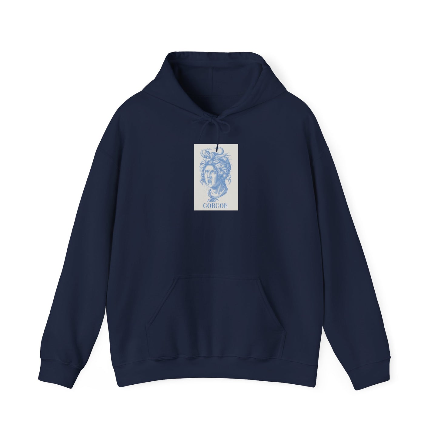 Gorgon Graphic Hoodie - Cozy Unisex Sweatshirt, Mythical Creature Apparel, Gift for Art Lovers, Unique Fashion Statement, Halloween Wear