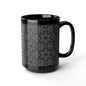 Elegant Black Mug, 15oz - Unique Coffee Cup for Tea Lovers, Stylish Home Decor, Perfect Gift for Friends & Family, Modern Design