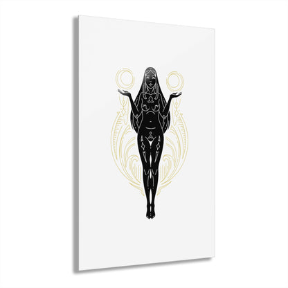 Libra Zodiac Divine Feminine Acrylic Wall Art Print - Acrylic Wall Art, French Cleat Hanging Decor, Horoscope Home Decor, Astrology Wall