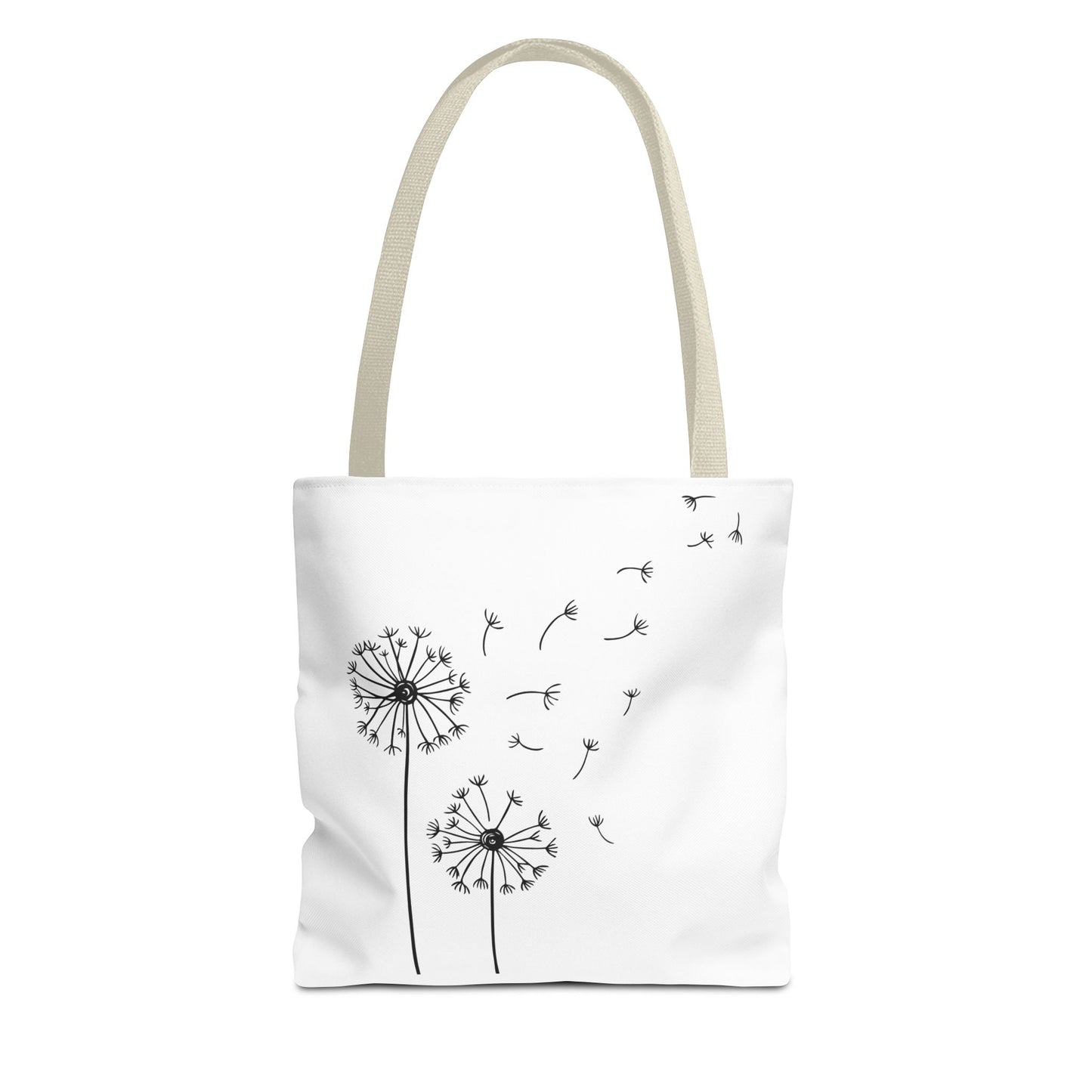 Dandelion & Floral Tote Bag, Boho Chic Eco-Friendly Bag, Gift for Her, Stay With Me Design, Nature Lover's Accessory, Shopping Bag