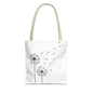 Dandelion & Floral Tote Bag, Boho Chic Eco-Friendly Bag, Gift for Her, Stay With Me Design, Nature Lover's Accessory, Shopping Bag