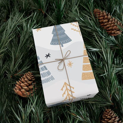 Winter Wonderland Gift Wrap Papers - Festive Holiday Wrapping, Eco-Friendly Gift Wrap, Christmas Decor, Tree Patterns, Special Occasions