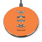 Artistic Wireless Charger Orange - Moth Design, Fast Charge Pad, Unique Home Decor, Gift for Nature Lovers, Eco-FriendlyTech