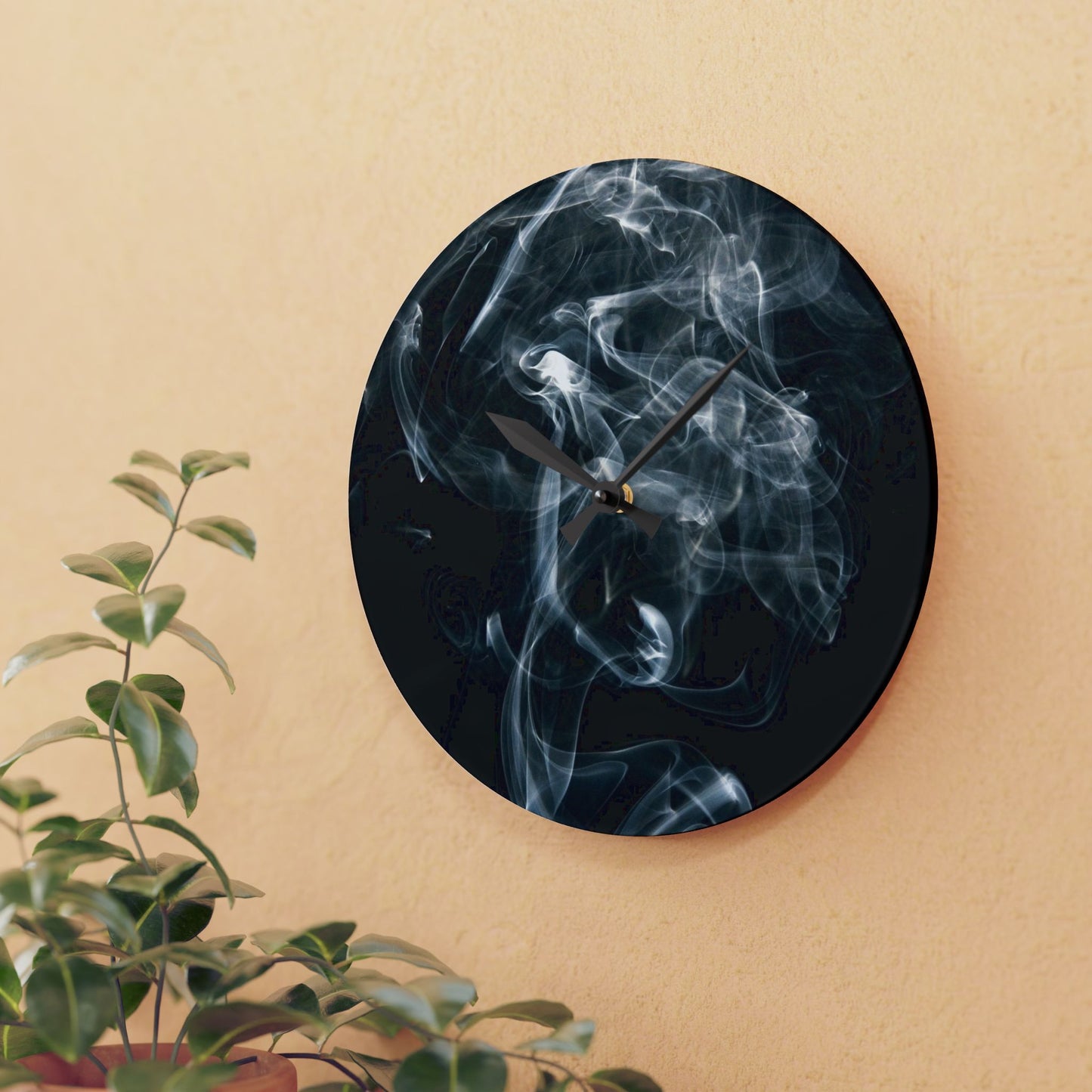 Modern Smoke Acrylic Wall Clock, Contemporary Office Decor, Stylish Home Accent, Unique Gift Idea, Smoke Design