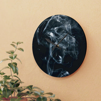 Modern Smoke Acrylic Wall Clock, Contemporary Office Decor, Stylish Home Accent, Unique Gift Idea, Smoke Design