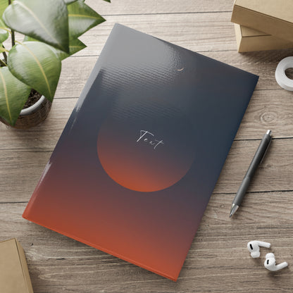 Personalized Puffy Matte Hardcover Notebook, Perfect for Journaling, Gifts, and Planning, Sunset Inspired Design, Durable Puffy Covers