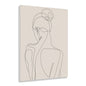 Boho Woman Silhouette - Minimalist Acrylic Print Art, Modern Home Decor, Line Art Wall Art, Contemporary Artwork, Stylish Living Room Accent