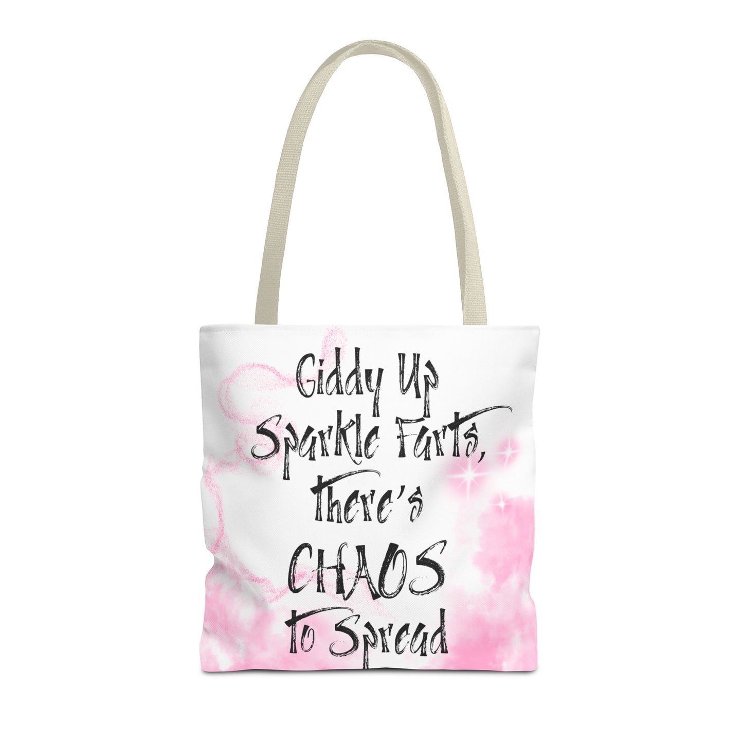 Giddy Up Sparkle Farts Tote Bag - Fun and Whimsical Shopping Bag, Great for Gifts, Parties, and Everyday Use, Perfect for Chaos Lovers