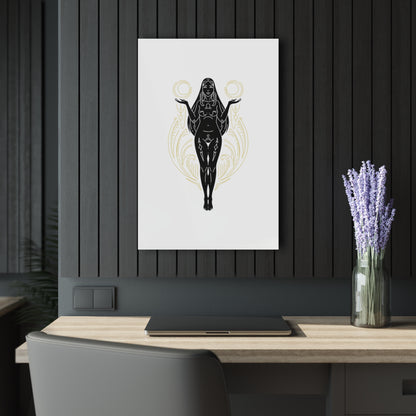 Libra Zodiac Divine Feminine Acrylic Wall Art Print - Acrylic Wall Art, French Cleat Hanging Decor, Horoscope Home Decor, Astrology Wall