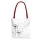 Dandelion & Floral Tote Bag, Boho Chic Eco-Friendly Bag, Gift for Her, Stay With Me Design, Nature Lover's Accessory, Shopping Bag