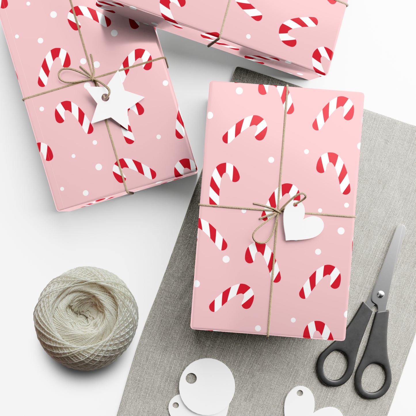 Christmas Candy Cane Gift Wrap Papers, Holiday Present Packaging, Festive Wrapping Roll, Xmas Decorative Paper, Seasonal Gift Wrap Supplies