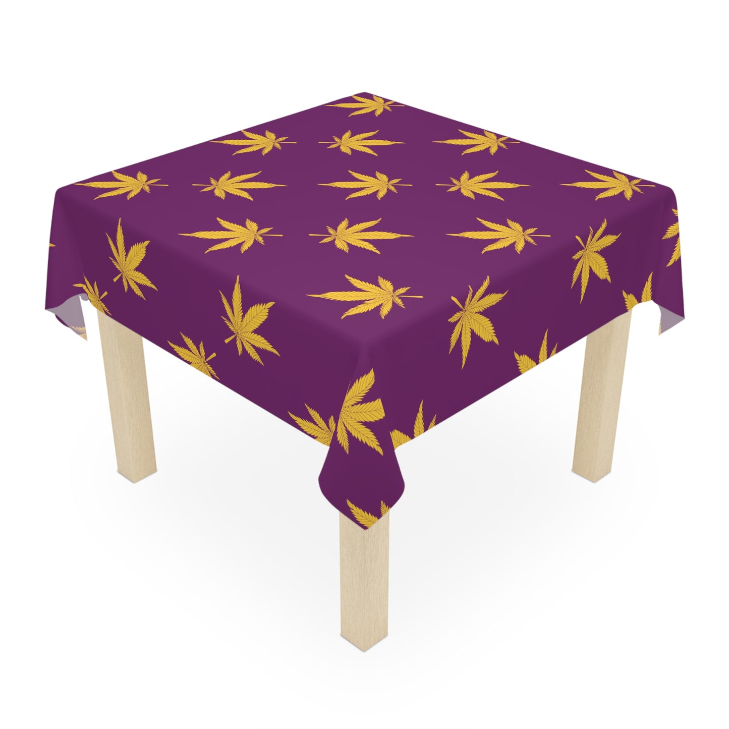 Vibrant Cannabis Leaf Tablecloth, Bohemian Dining Decor, Perfect for Parties, Festivals, and Everyday Use