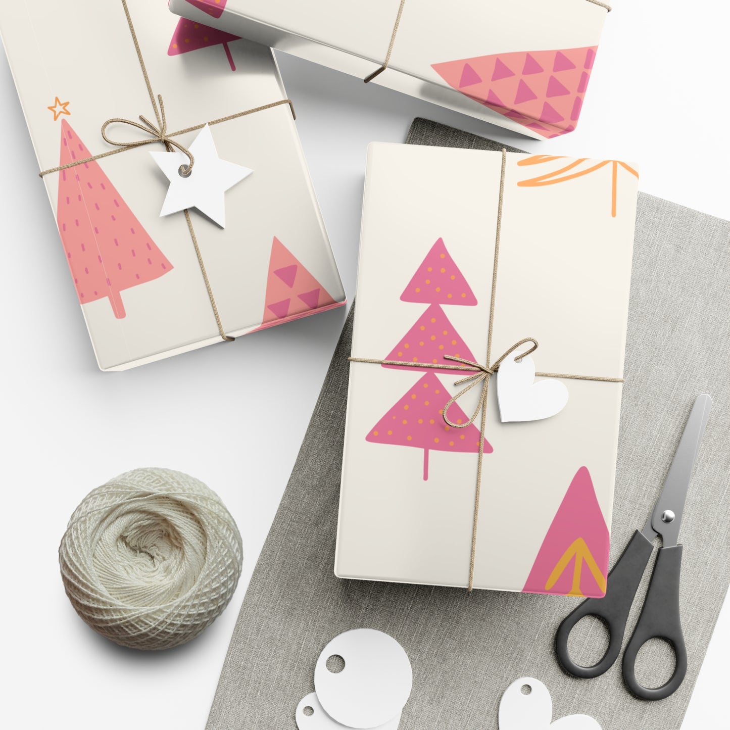 Whimsical Christmas Gift Wrap Papers - Festive Tree Patterns for Holiday, Birthdays, Special Occasions, Eco-Friendly, Wrapping Essentials