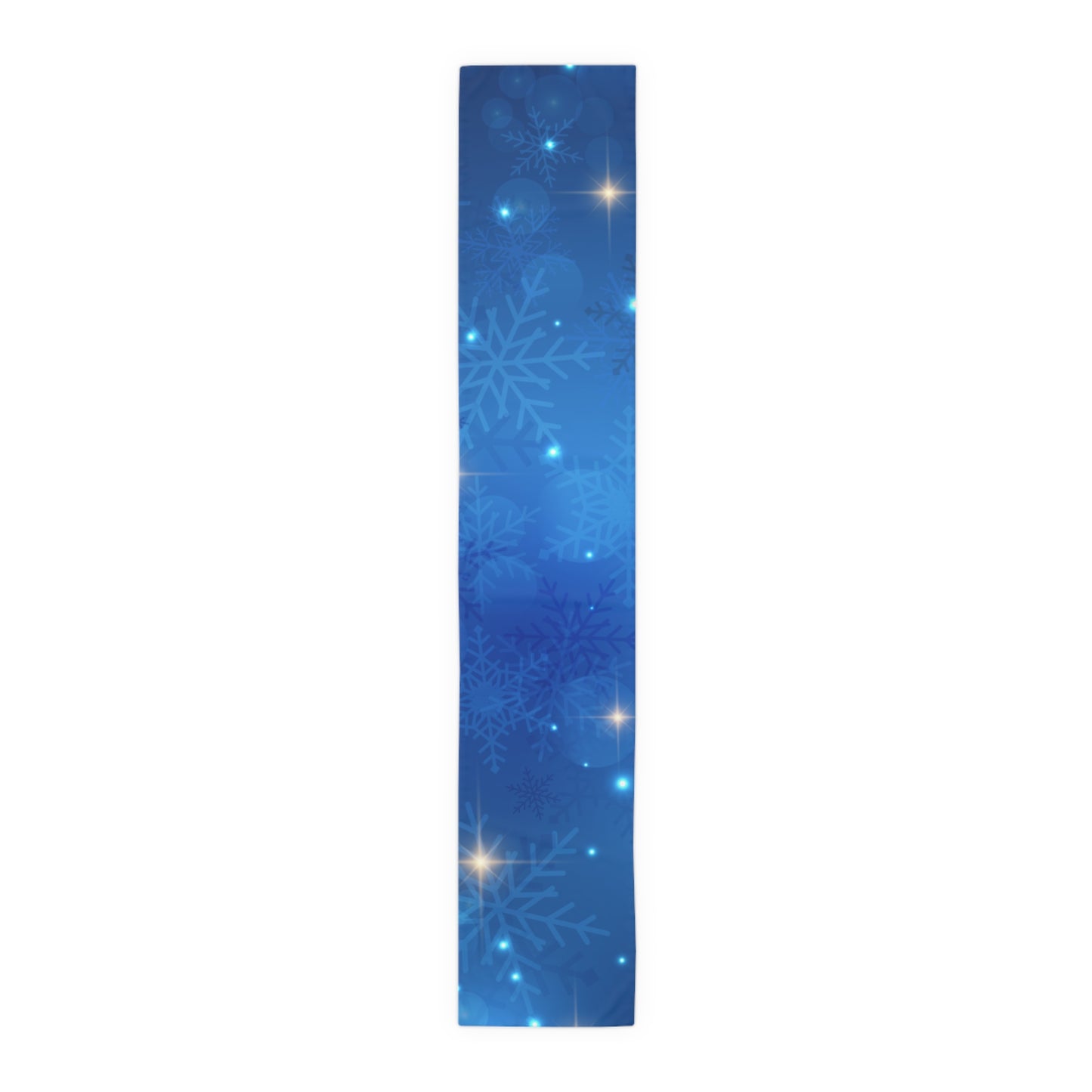Blue Snowflake Stylish Holiday Table Decor - Table Runner (Cotton, Poly)