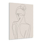 Boho Woman Silhouette - Minimalist Acrylic Print Art, Modern Home Decor, Line Art Wall Art, Contemporary Artwork, Stylish Living Room Accent