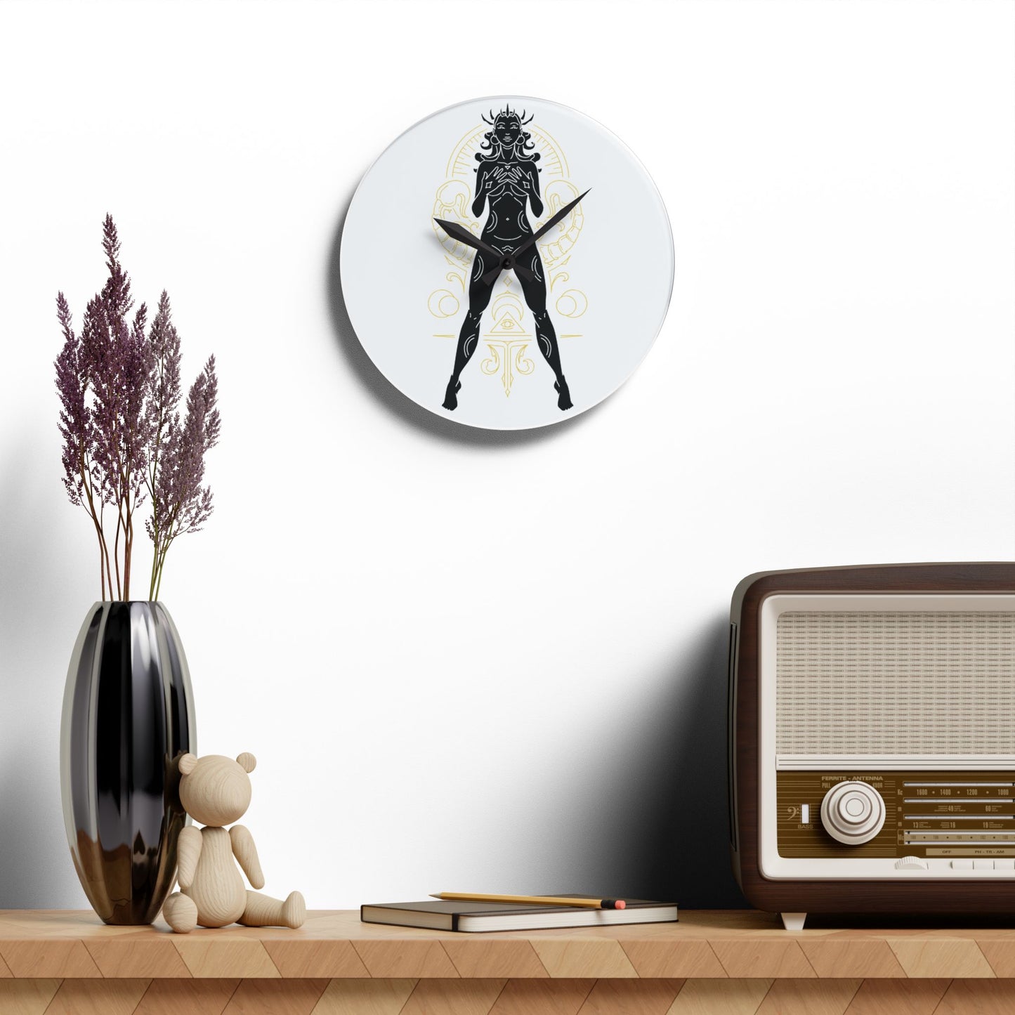 Scorpio Zodiac Elegant Art Deco Wall Clock, Unique Home Decor, Modern Design for Living Room, Unique Timeless Gift, Bold Statement
