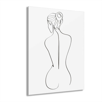 Elegant Line Art Acrylic Print, Modern Home Decor, Minimalist Wall Art, French Cleat Hanging, Gift for Her, Contemporary Design