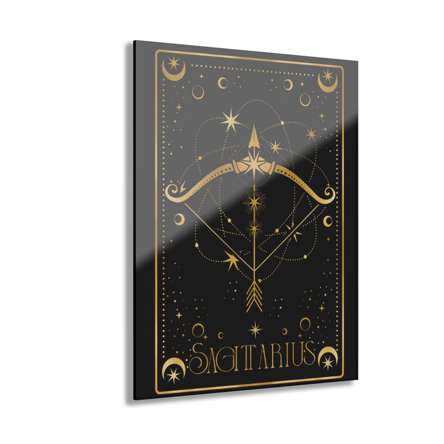 Sagittarius Zodiac Acrylic Wall Art Print  Astrology Decor for Home, Zodiac Gift, Modern Wall Art, Celestial Decor, Star Sign Decor