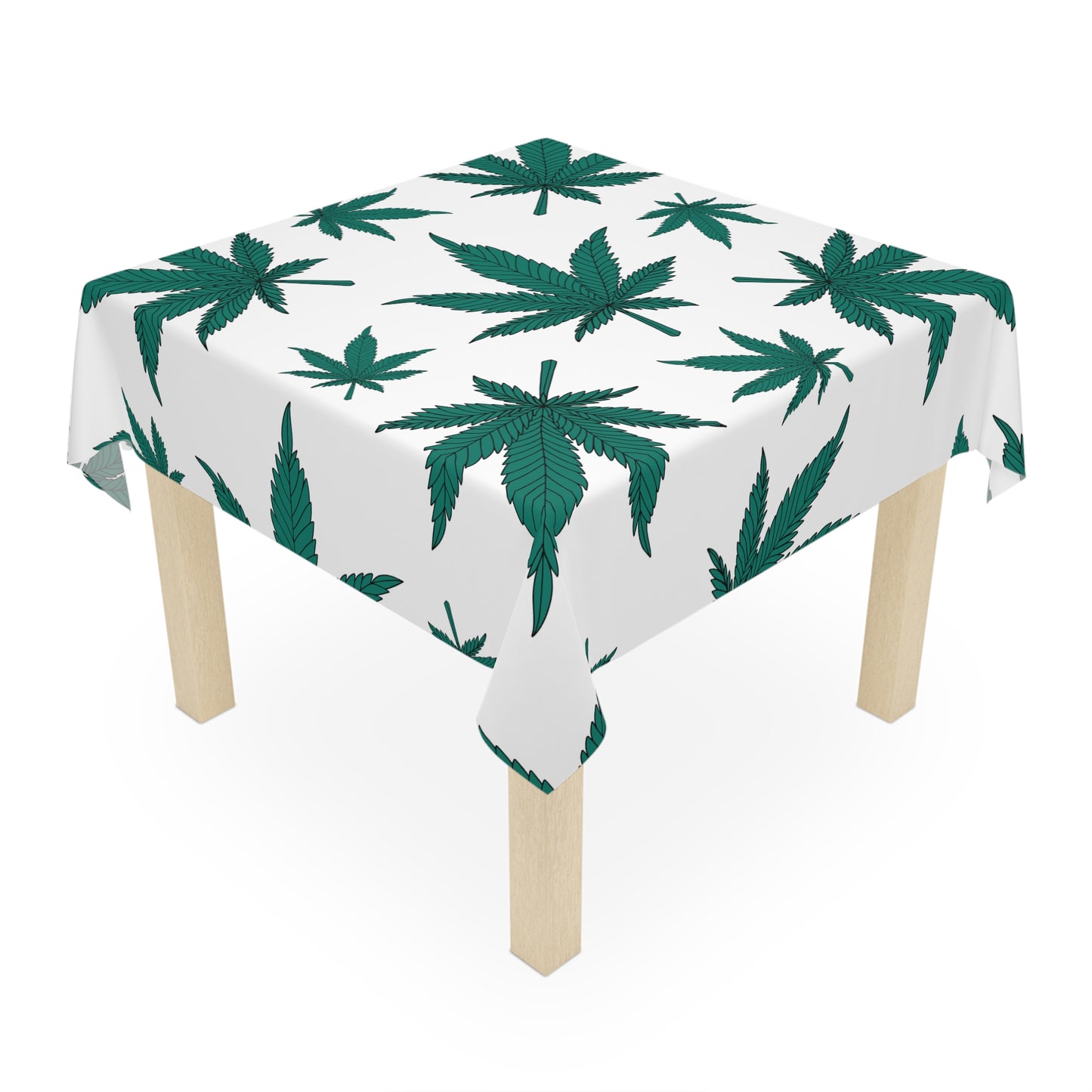 Cannabis Leaf Tablecloth, Boho Home Decor, Kitchen Dining, Party Accessory, Eco-Friendly Table Cover, Gifts for Her