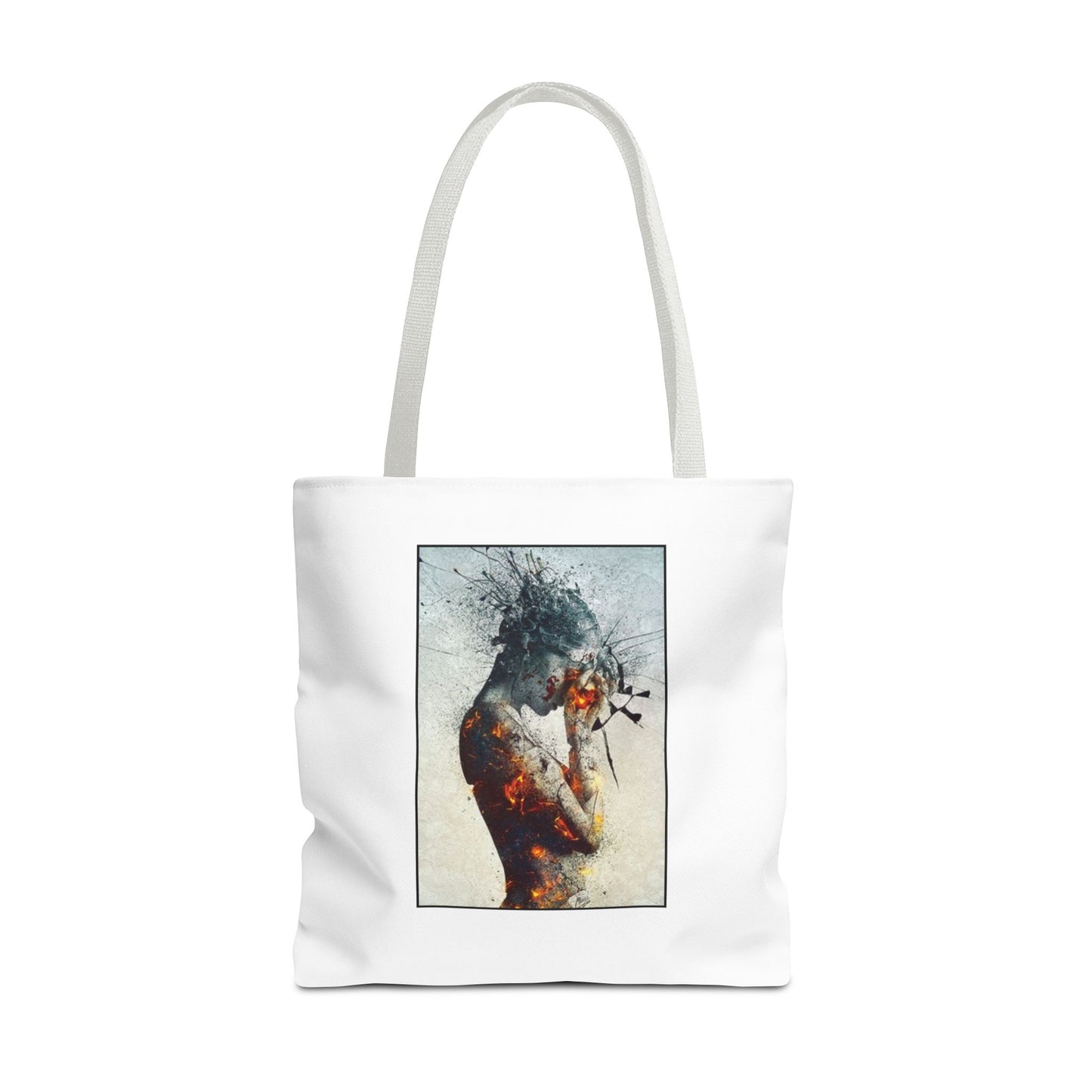 Introspective Artistic Tote Bag, Unique Carryall, Boho Chic Accessory, Gift for Her, Beach Bag, Everyday Essentials