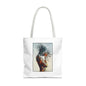 Introspective Artistic Tote Bag, Unique Carryall, Boho Chic Accessory, Gift for Her, Beach Bag, Everyday Essentials