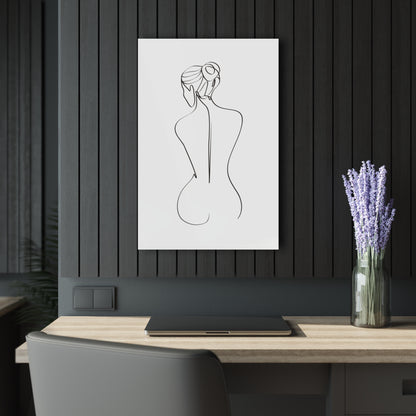 Elegant Line Art Acrylic Print, Modern Home Decor, Minimalist Wall Art, French Cleat Hanging, Gift for Her, Contemporary Design